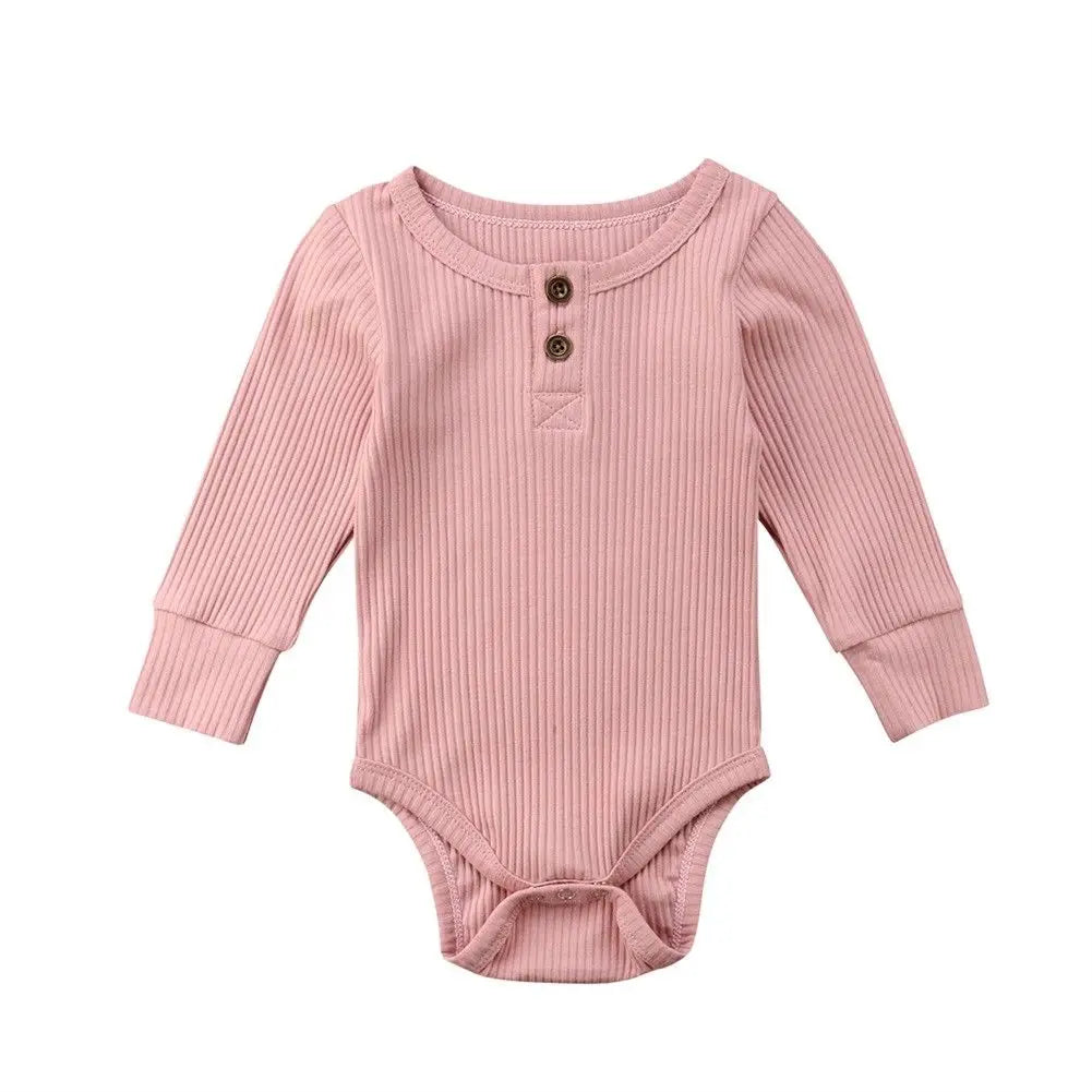 8Color ! 0-24 M Toddler Baby Girls Clothes Basic Pure Color Outfit Long Sleeve Cotton Romper Baby Solid Jumpsuit Clothing