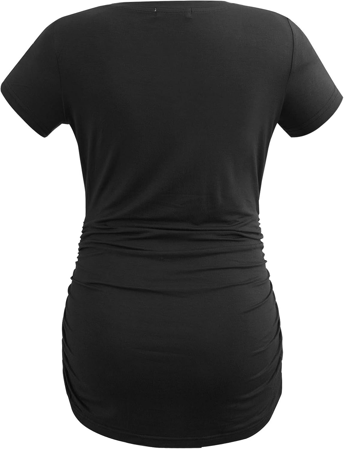 Women'S Maternity Tops Side Ruched Tunic T-Shirt Pregnancy Clothes
