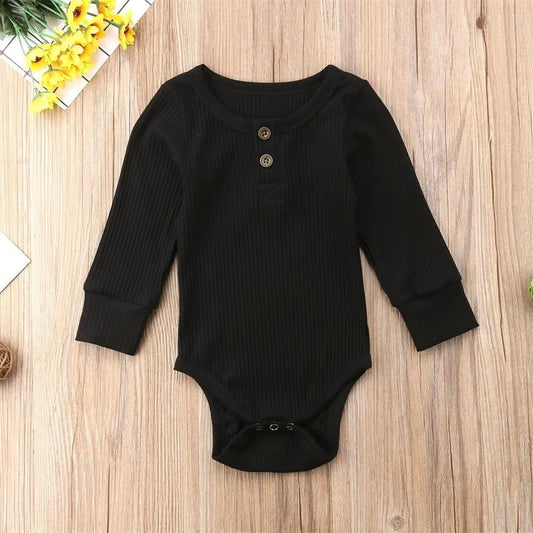 8Color ! 0-24 M Toddler Baby Girls Clothes Basic Pure Color Outfit Long Sleeve Cotton Romper Baby Solid Jumpsuit Clothing