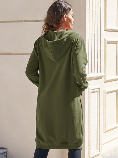 Hoodies for Women Fashion Sweatshirts: Comfortable Full Zip up Hoodie Womens Long Fleece Sweatshirt with Pockets