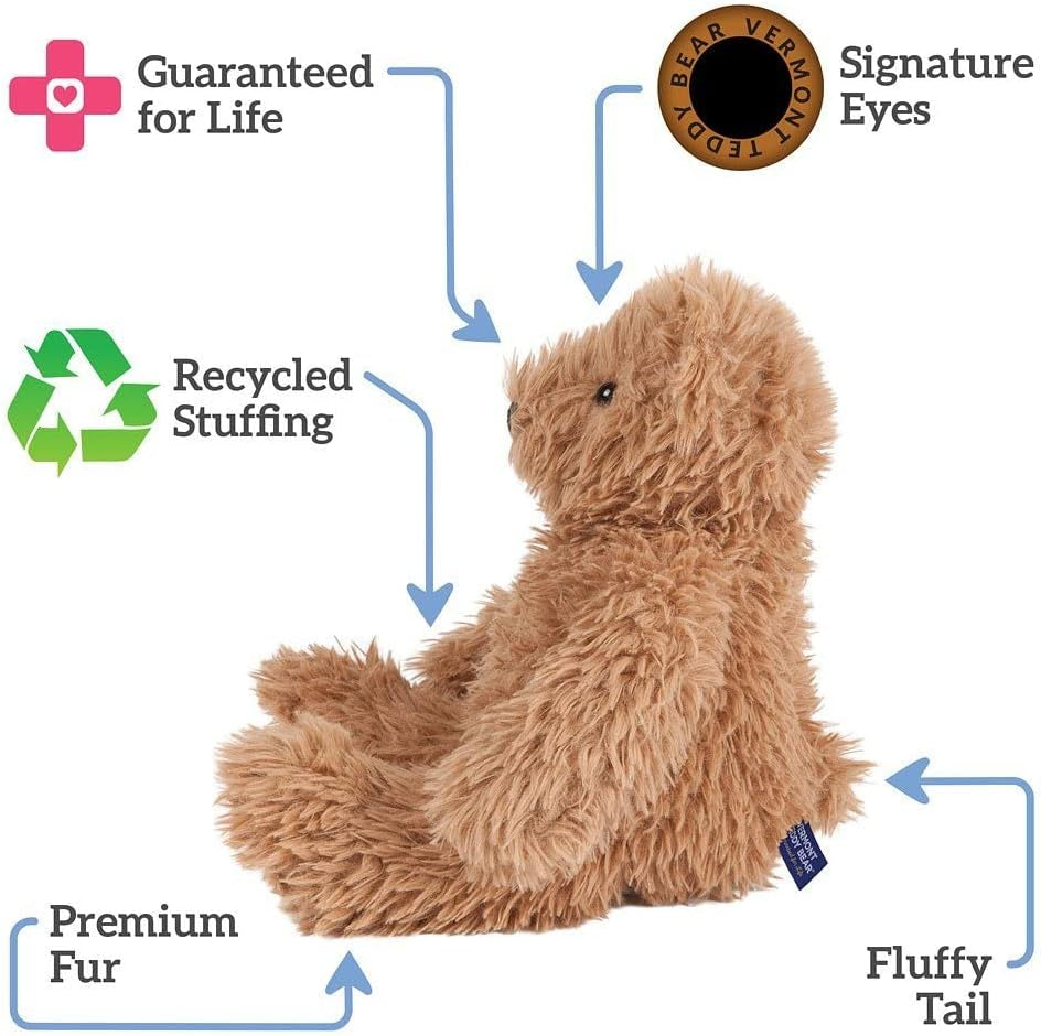Classic Teddy Bear – 13 Inch Almond Brown Bears Stuffed Animals, Super Soft Teddy Bear, Great Gift for All Ages