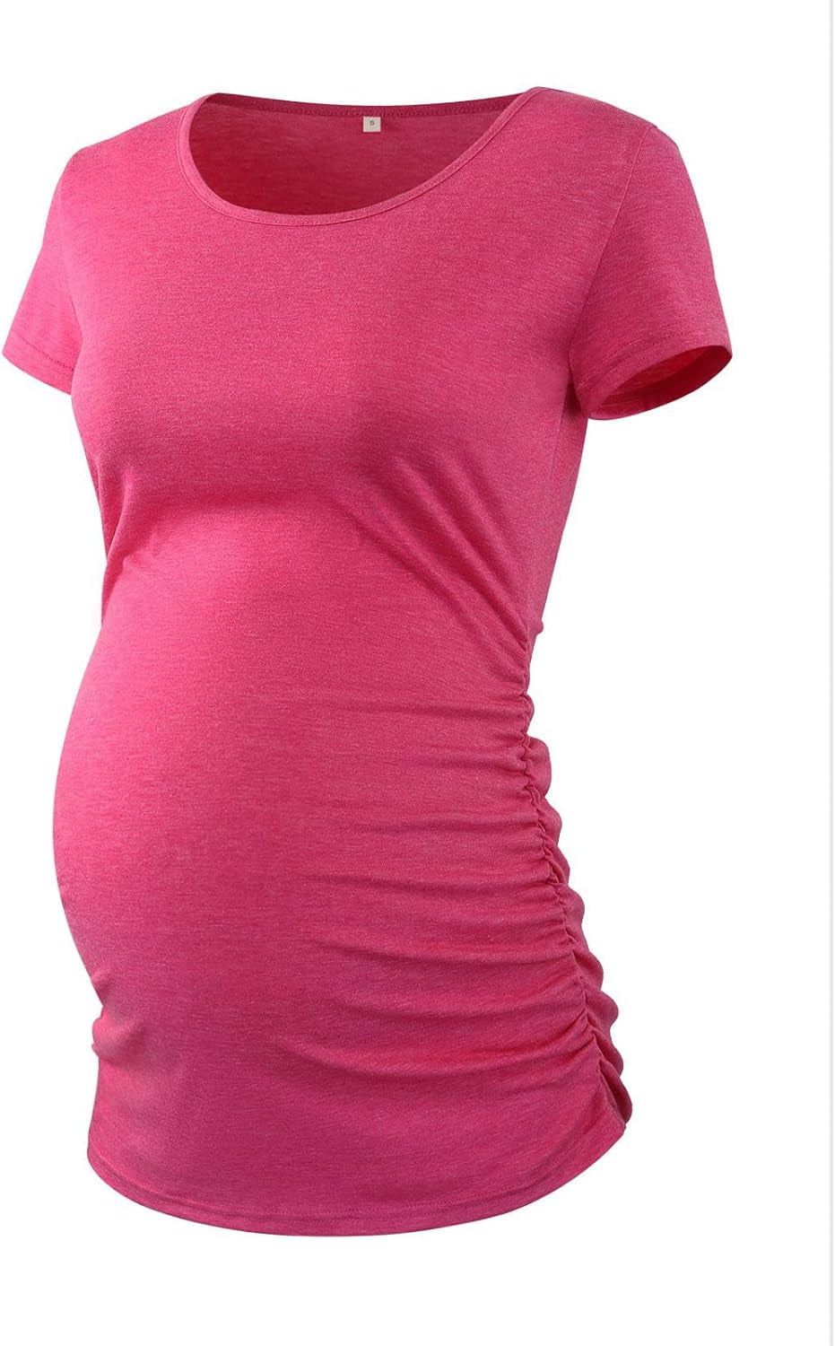 Womens Maternity Tops Short Sleeve round Neck Pregnancy Shirts 3 Packs